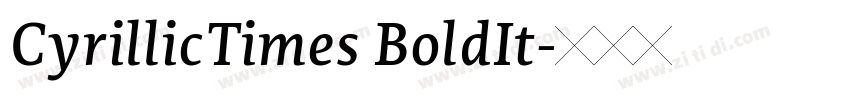 CyrillicTimes BoldIt字体转换